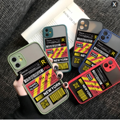 Hontinga Casing Case For One Plus OnePlus 6T Case Creative Flight Ticket Frosted Transparent Hard Back Cover Phone Case Soft Silicone Edge Full Cover Casing Hard Case For Boys For Girls