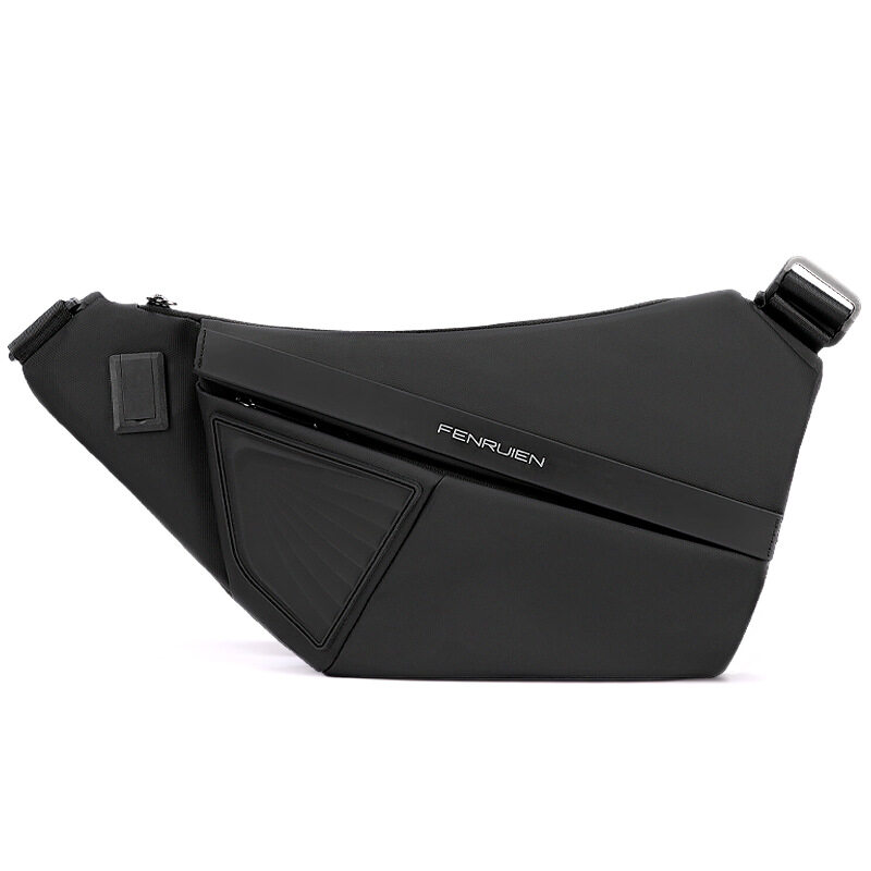 LOSELF- FENRUIEN Waterproof 8-inch Chest Bag Male Multifunction Small Storage Shoulder Bag Casual Men's Sling Messenger Bag Fashion Casual Crossbody Pouch Bags for Men